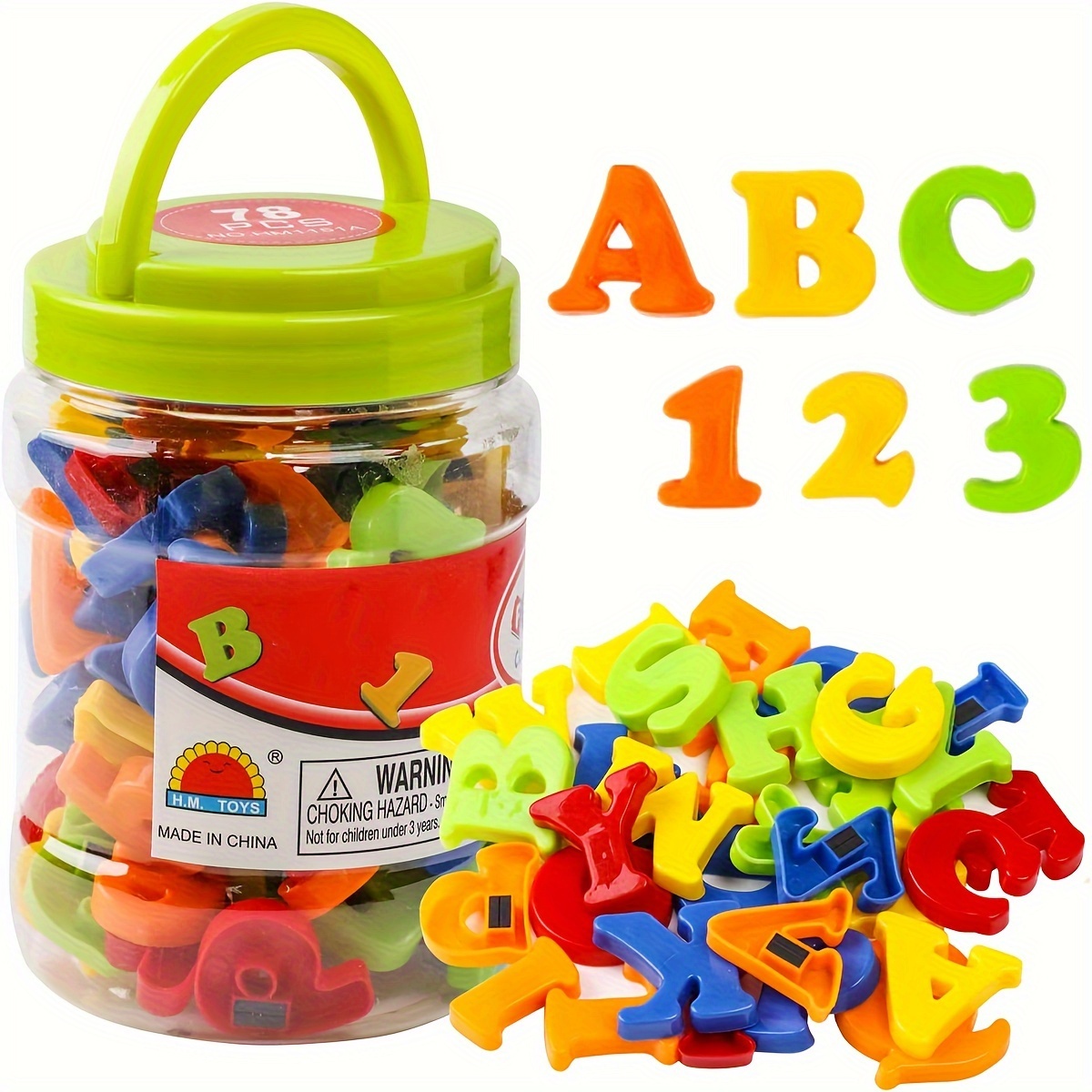 Kids Educational - Alphabet Numbers & More - 78 PCS Magnetic Letters Numbers Alphabet,