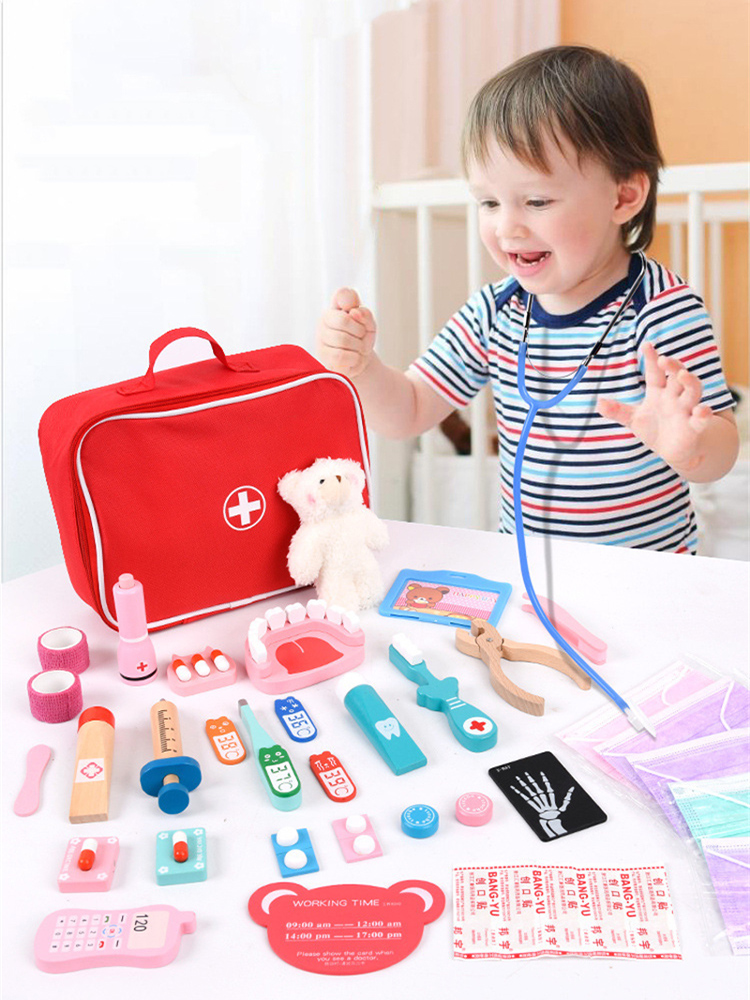Kids Doctor Education - Pretend Play Doctor Toys Wooden Simulation