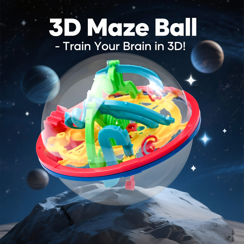 Educational Globe For Kids - 3D Magic Ball Labyrinth Brain Teaser