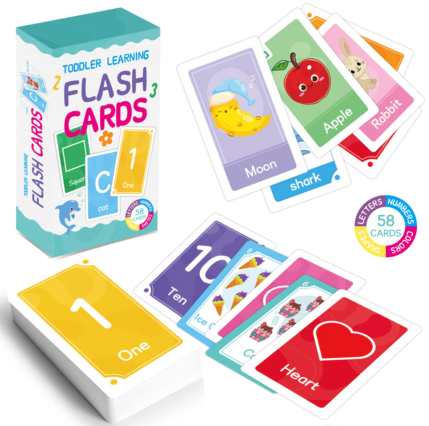 58 Pcs ABC Alphabet Flashcards - Kids Education Gift recension och pris