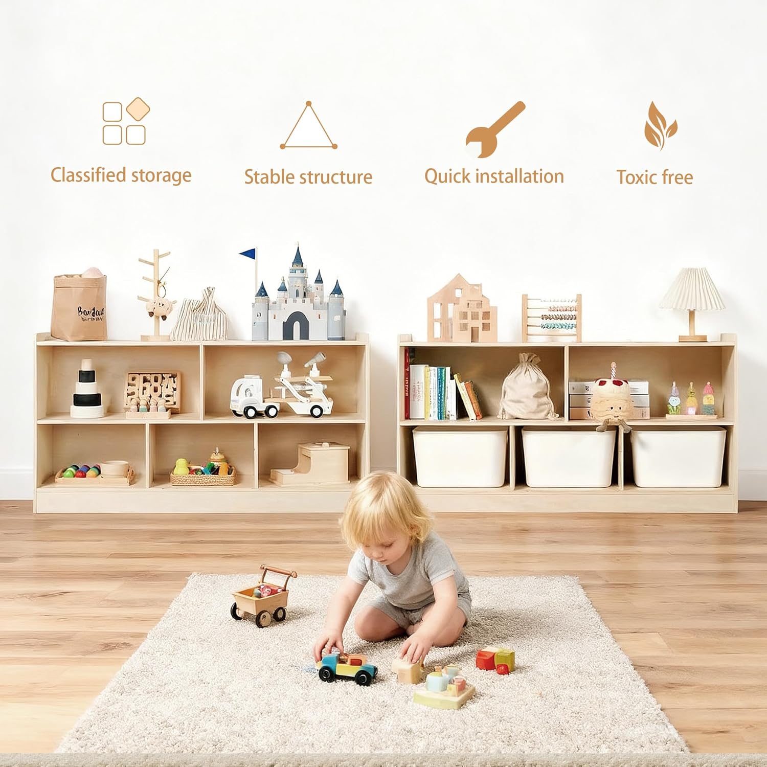 Montessori Book and Toy Shelf  - Montessori Shelf Toy recension och pris