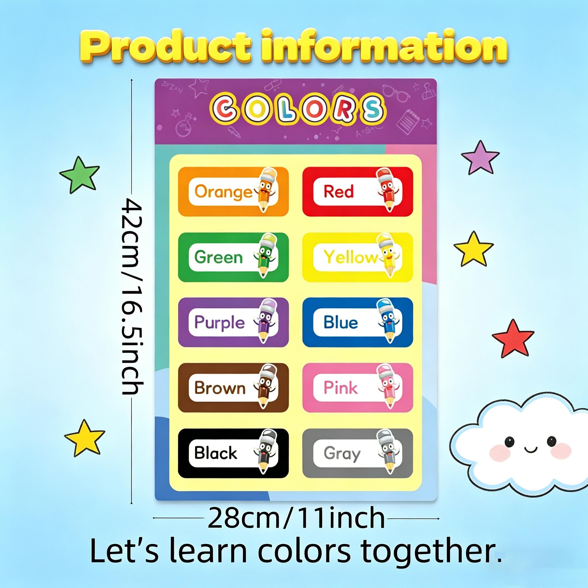 16 PCS Educational Posters for - Kids Education Charts recension och pris
