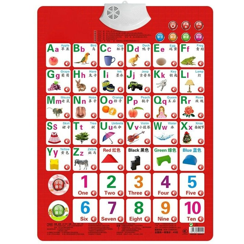 Learn Numbers Alphabet Card Bo - Kids Education Charts recension och pris
