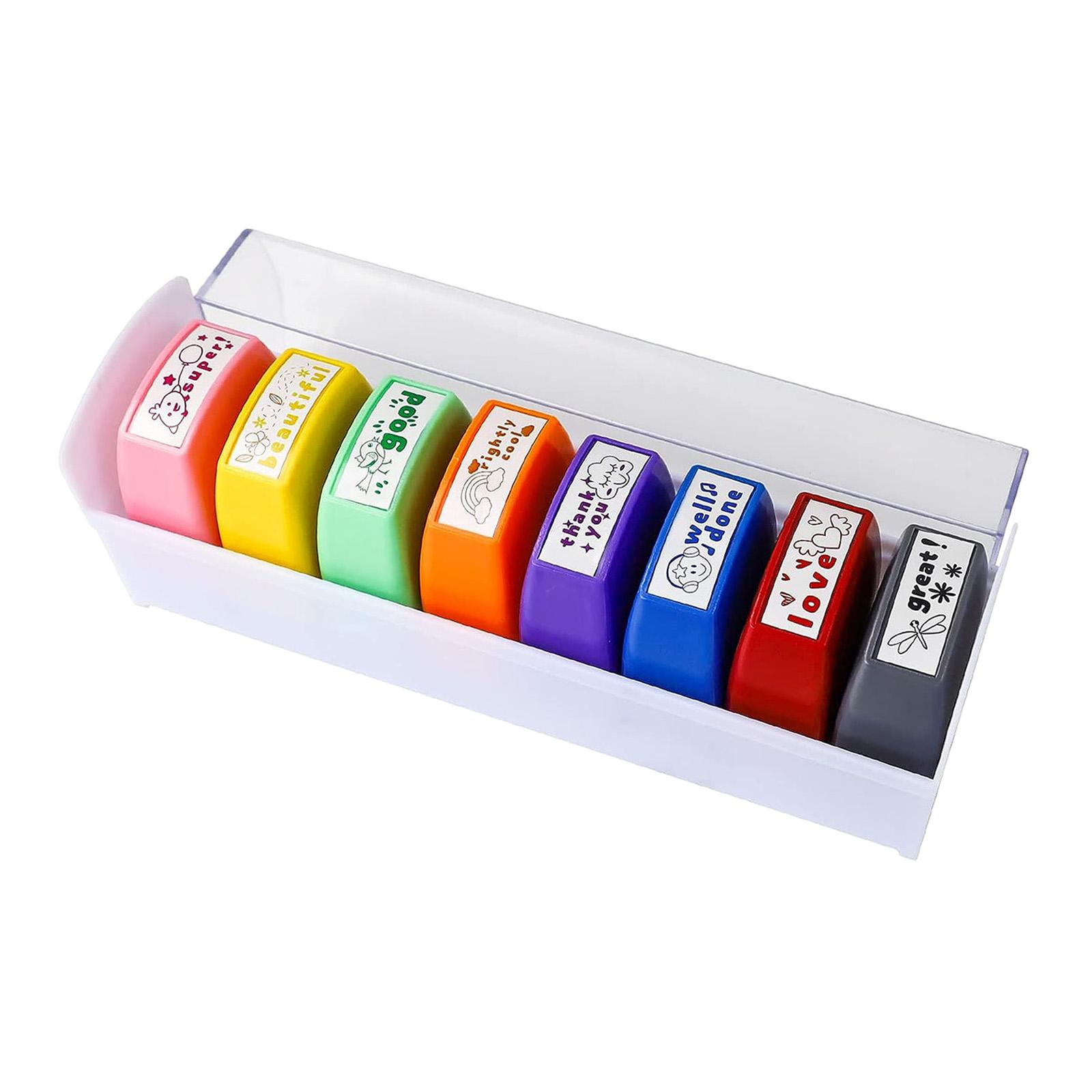 8x Teacher Stamps Set Encourag - Kids Education Motivation recension och pris