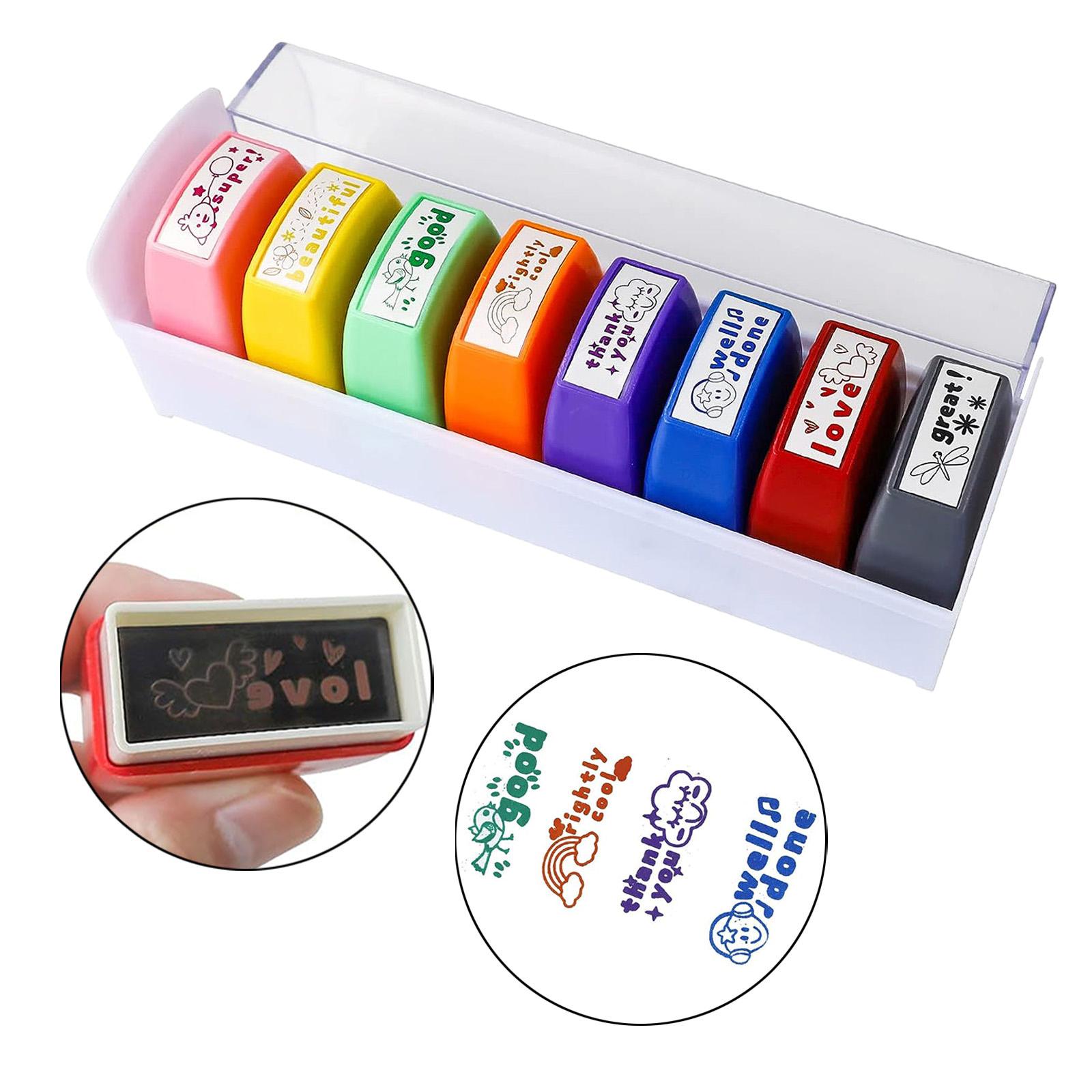 8x Teacher Stamps Set Encourag - Kids Education Motivation recension och pris