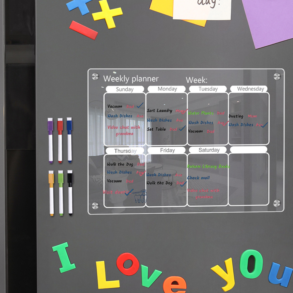 Fridge Magnet Calendar Board W - Magnetic Letter Board recension och pris