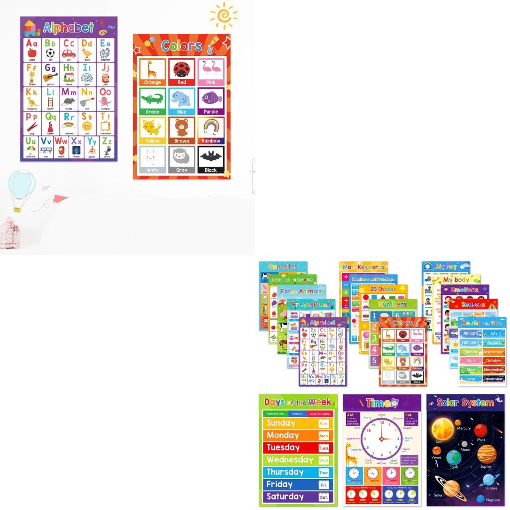  Kids Learning Posters Educati - Kids Education Charts recension och pris