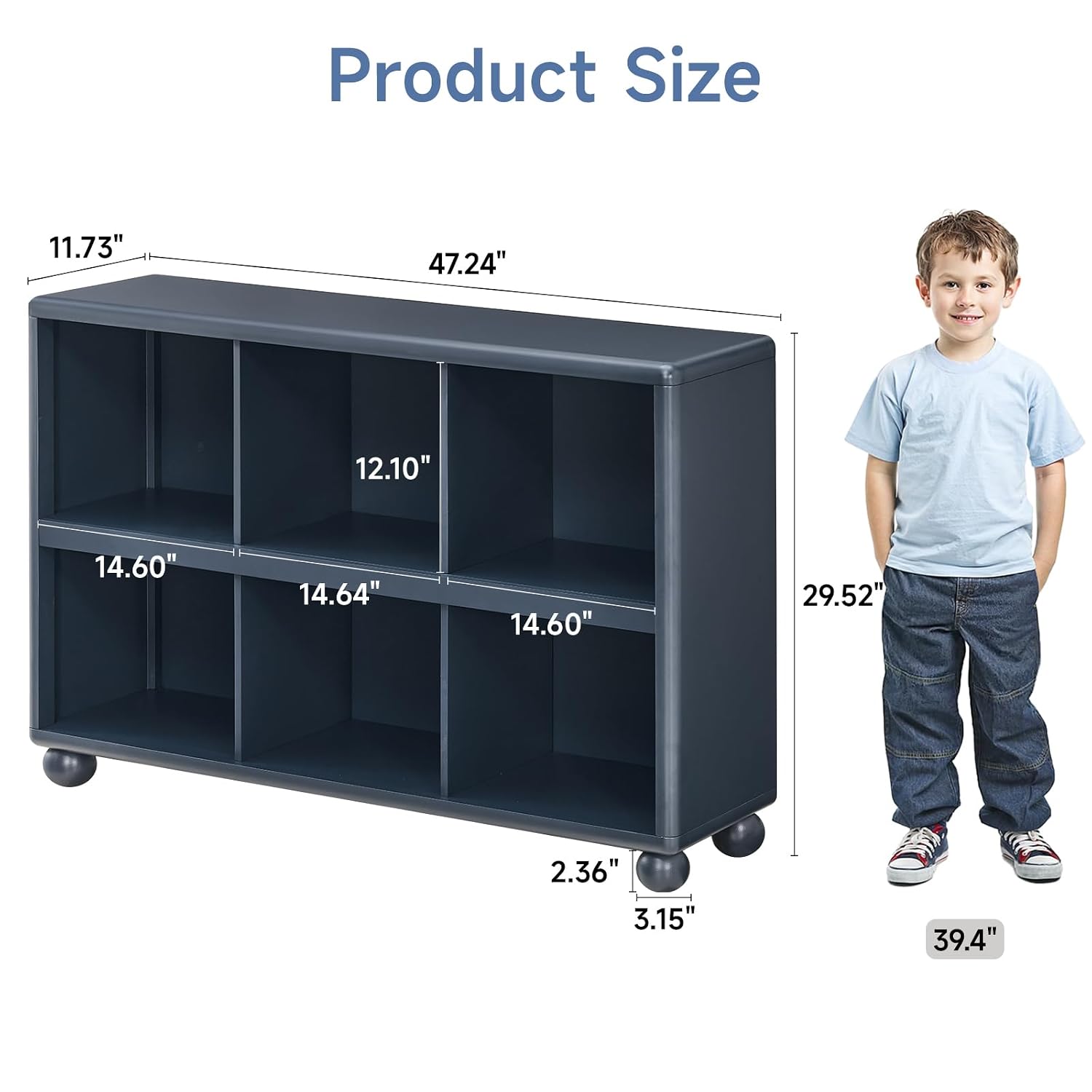 Kids Storage Shelf 6-Cube Toy  - Montessori Shelf Toy recension och pris