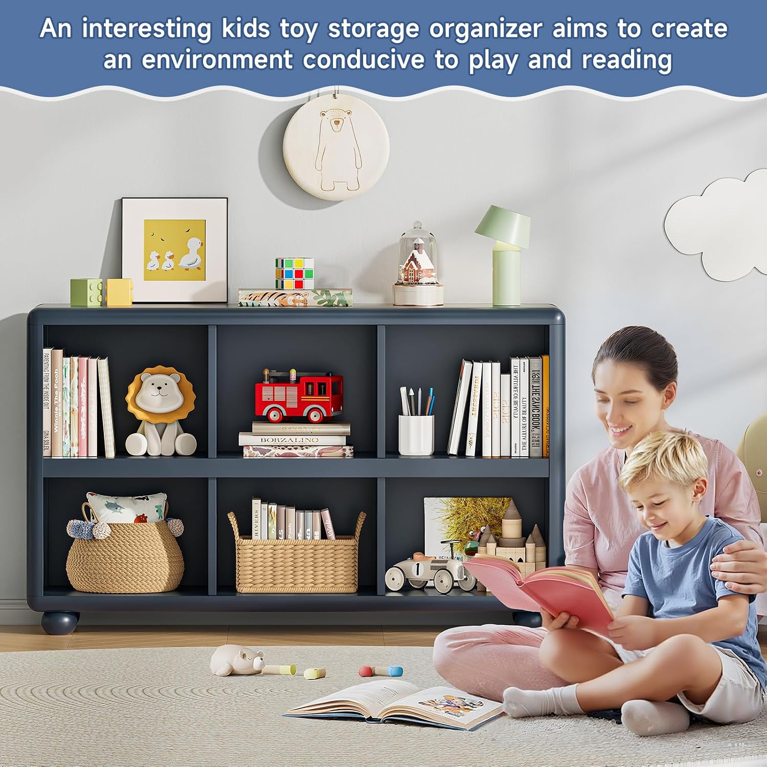Kids Storage Shelf 6-Cube Toy  - Montessori Shelf Toy recension och pris