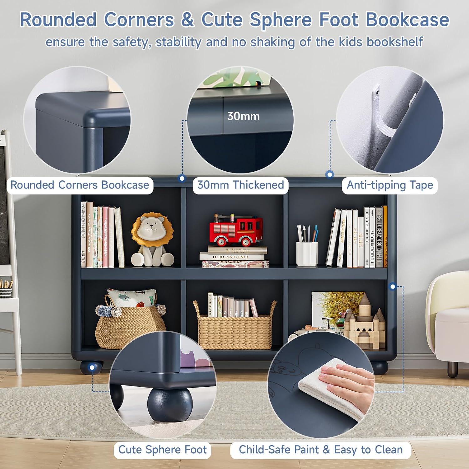 Kids Storage Shelf 6-Cube Toy  - Montessori Shelf Toy recension och pris