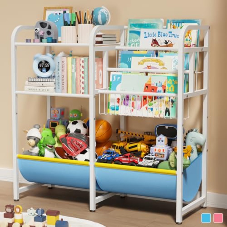 3 in 1 Bookshelf and Toy Stora - Montessori Shelf Toy recension och pris