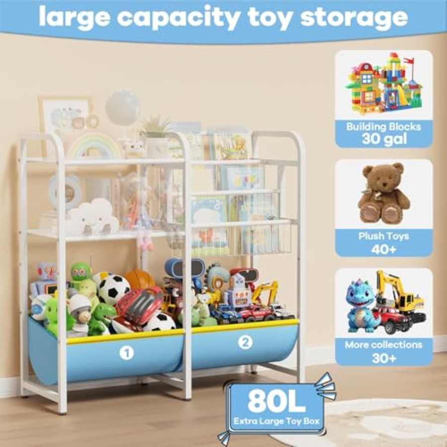 3 in 1 Bookshelf and Toy Stora - Montessori Shelf Toy recension och pris