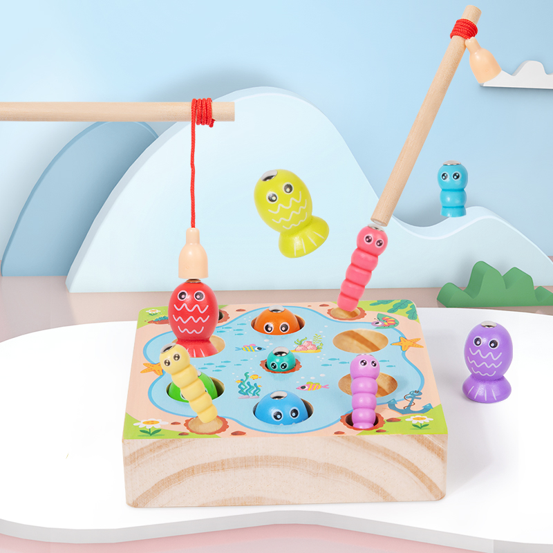 Children Wooden Fishing Game T - Montessori Shelf Toy recension och pris
