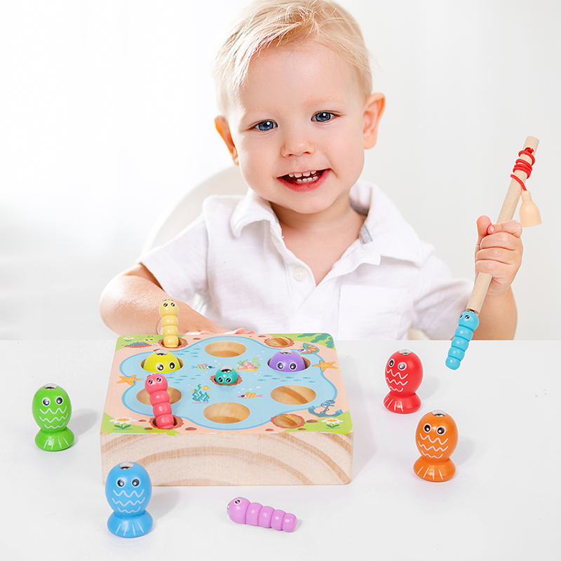 Children Wooden Fishing Game T - Montessori Shelf Toy recension och pris