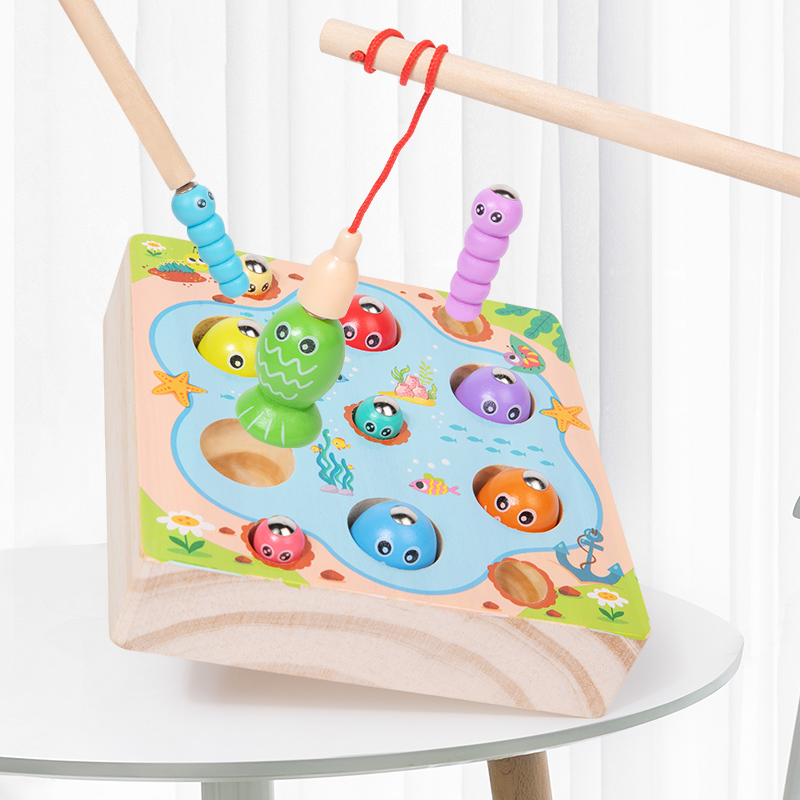 Children Wooden Fishing Game T - Montessori Shelf Toy recension och pris