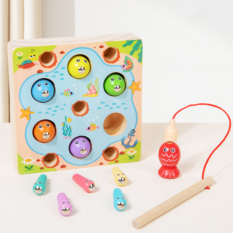 Children Wooden Fishing Game T - Montessori Shelf Toy recension och pris