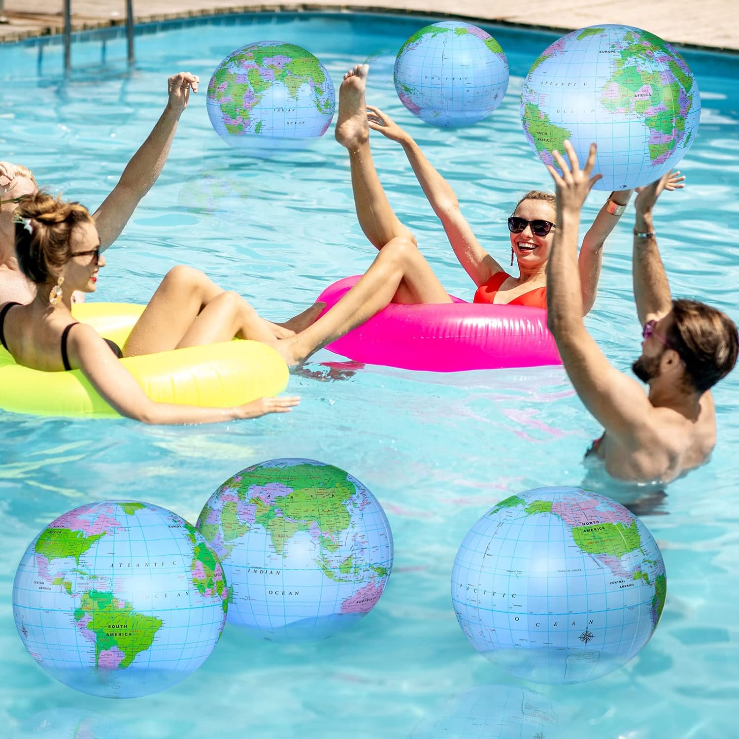 1/2/4 PCS Inflatable Globe Blo - Educational Globe For Kids recension och pris