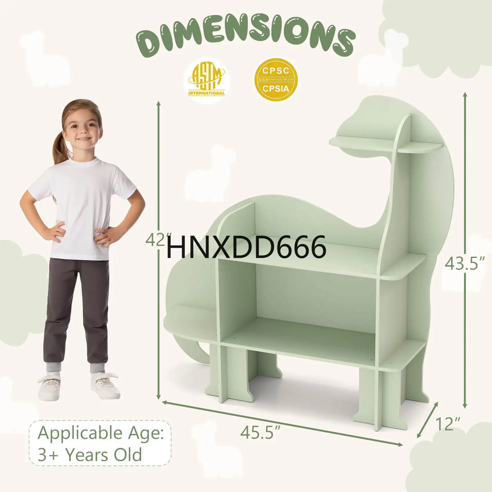 3-Tier Dinosaur Kids Bookshelf - Montessori Shelf Toy recension och pris