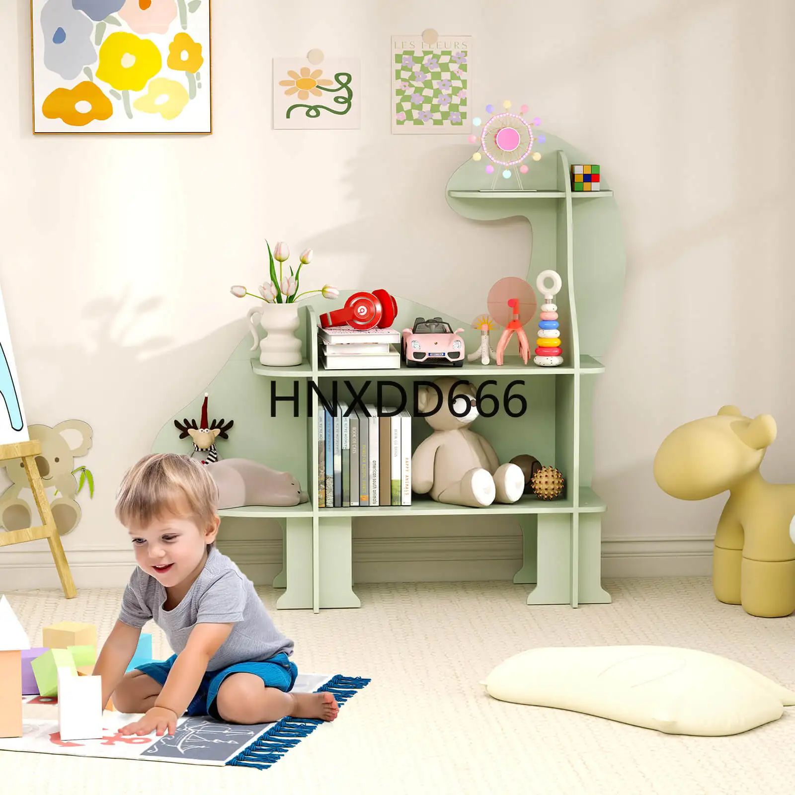 3-Tier Dinosaur Kids Bookshelf - Montessori Shelf Toy recension och pris