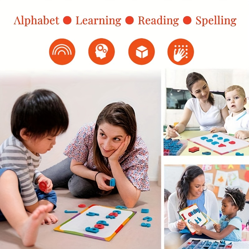 Red & Blue English Letter Magn - Kids Educational - Alphabet Numbers & More recension och pris