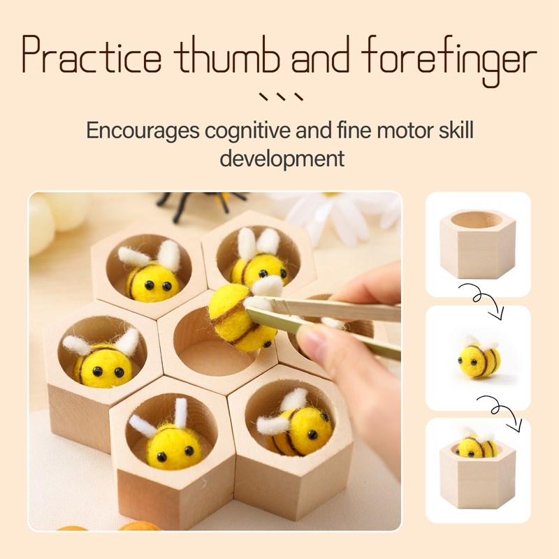Sensory Bee Toys Newborn Fine  - Montessori Shelf Toy recension och pris