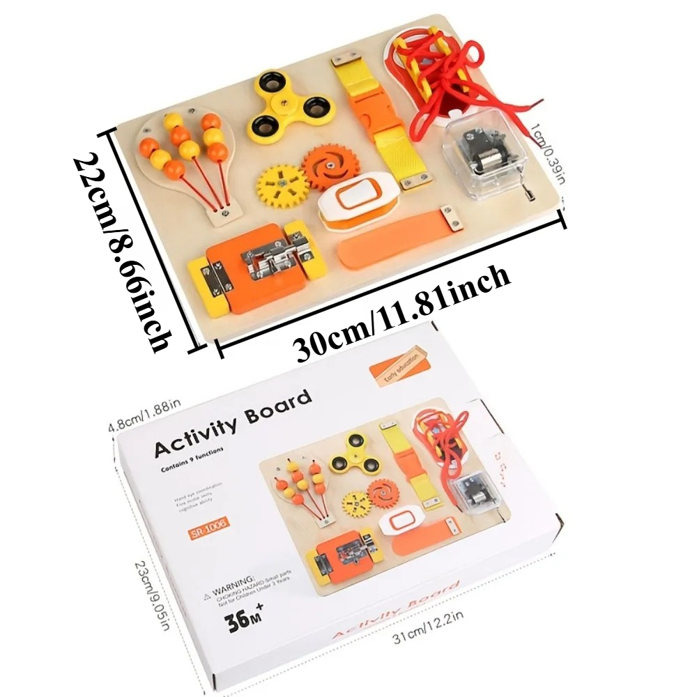 Montessori Wooden Busy Board T - Kids Education Gift recension och pris