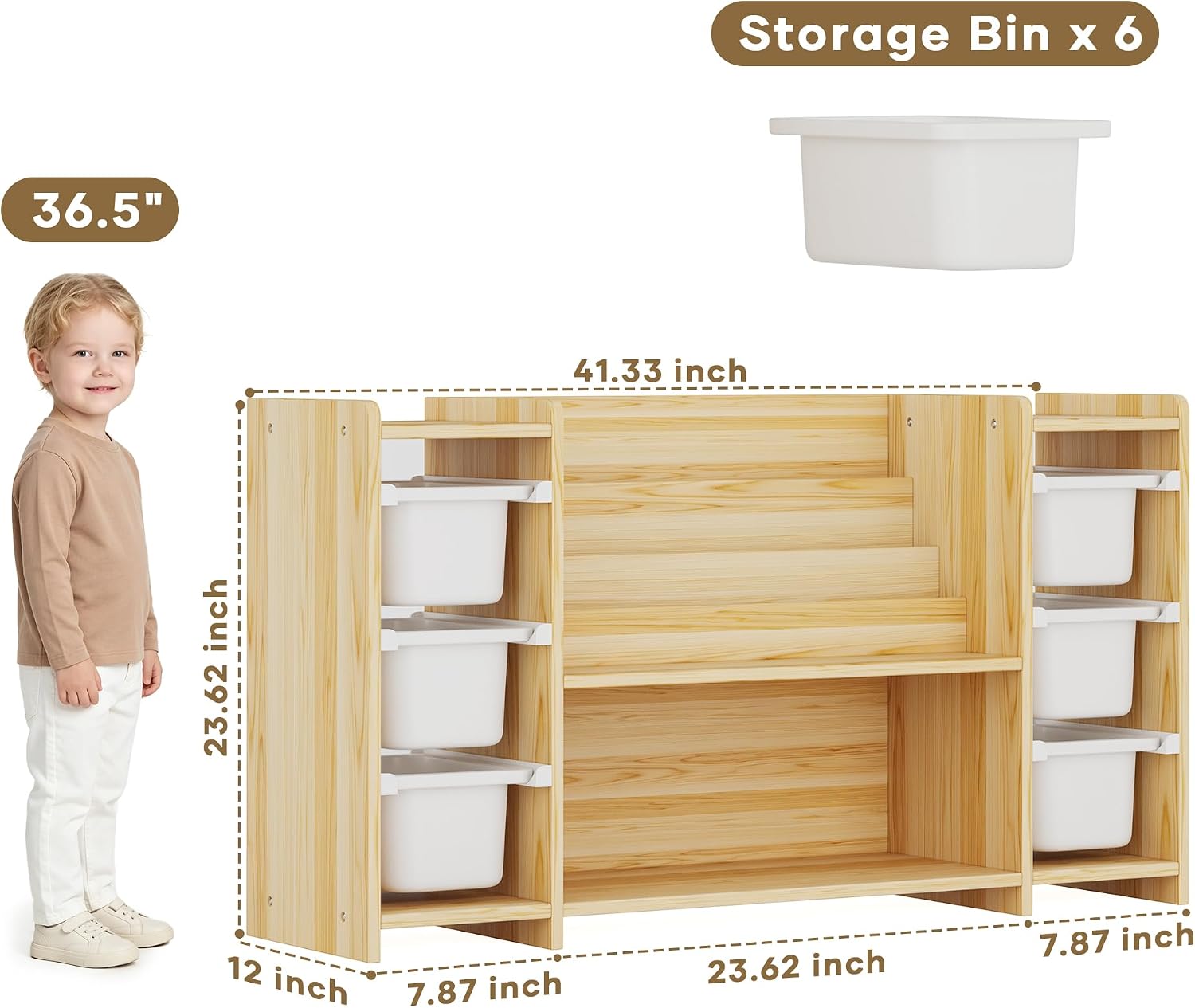 Kids Toy Storage Organizer and - Montessori Shelf Toy recension och pris