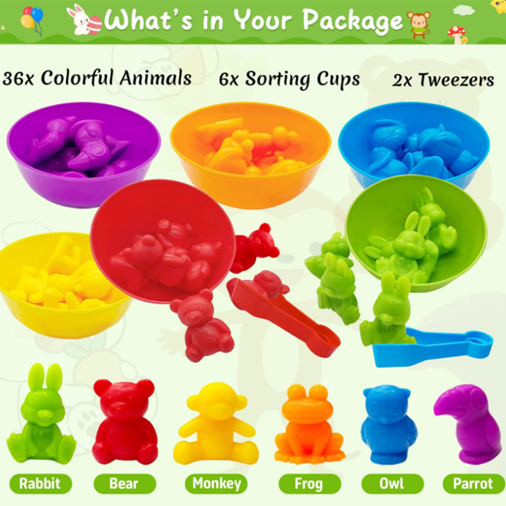 Counting & Sorting Animal Toys - Montessori Shelf Toy recension och pris