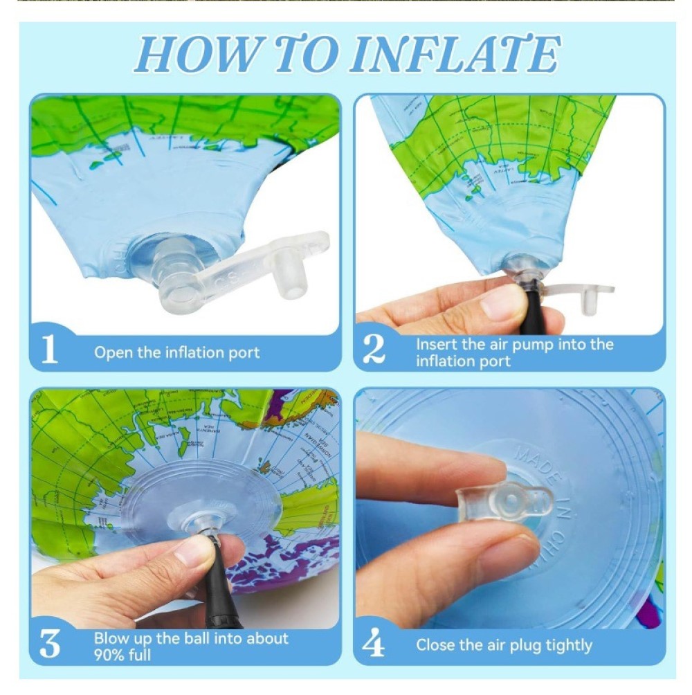 30cm Inflate Globe Beach Ball  - Educational Globe For Kids recension och pris