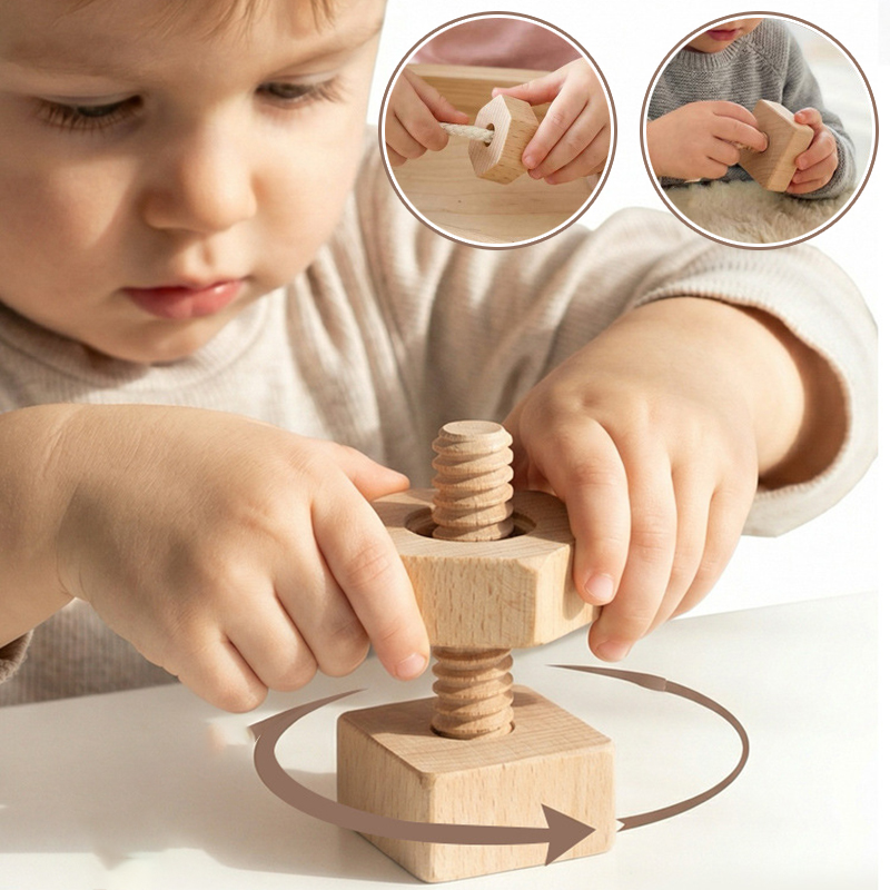 Baby Screw Threading Rope Game - Montessori Shelf Toy recension och pris