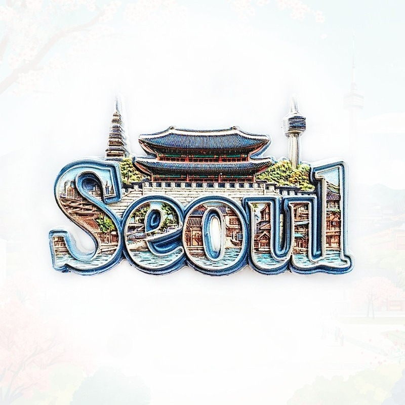 Seoul Gyeongbokgung & Namsan T - Magnetic Letter Board recension och pris
