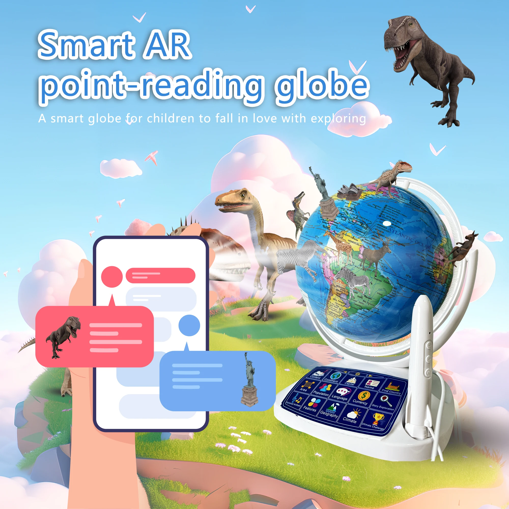 AR Interactive Smart Globe Kid - Educational Globe For Kids recension och pris