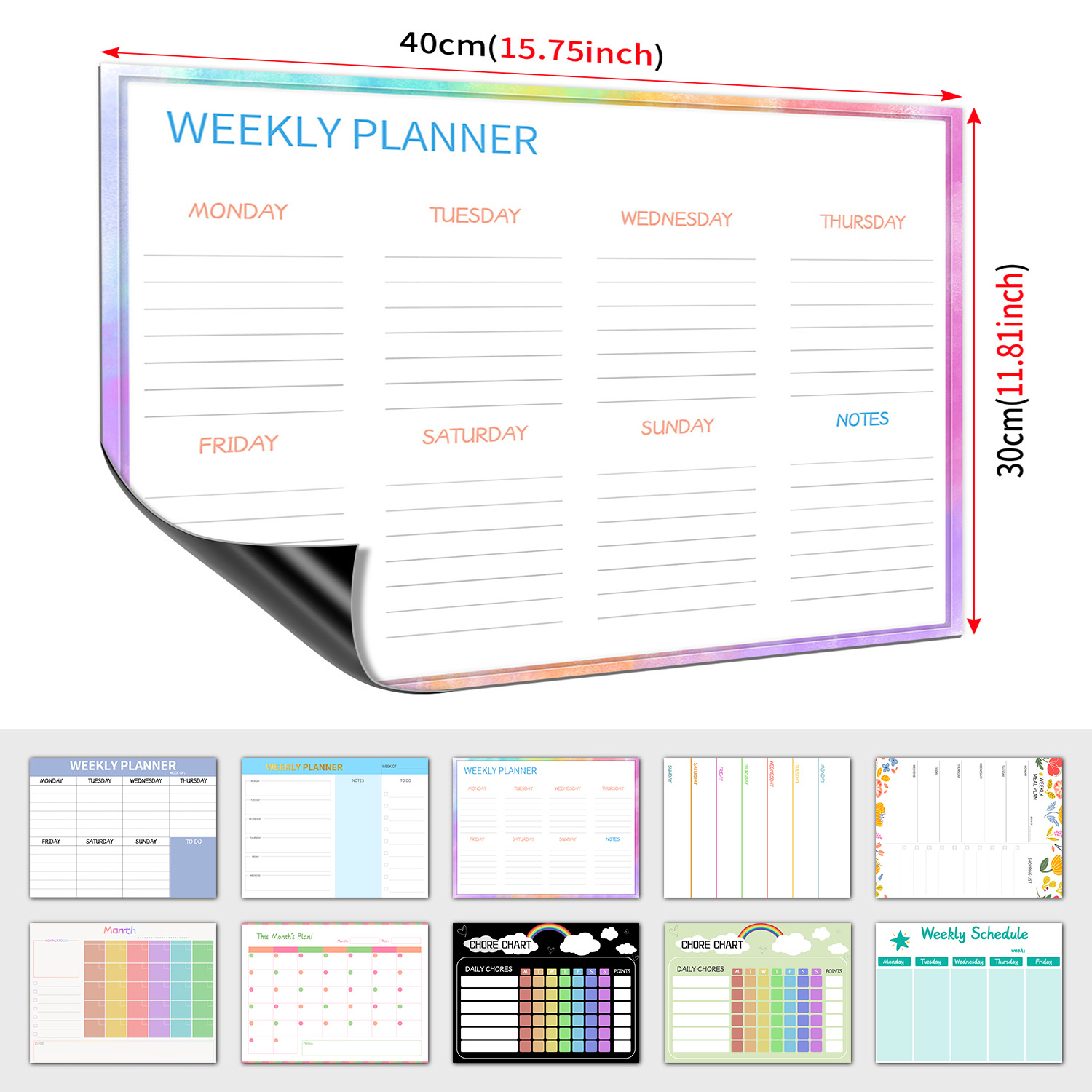 Magnetic Weekly Planner Fridge - Magnetic Letter Board recension och pris