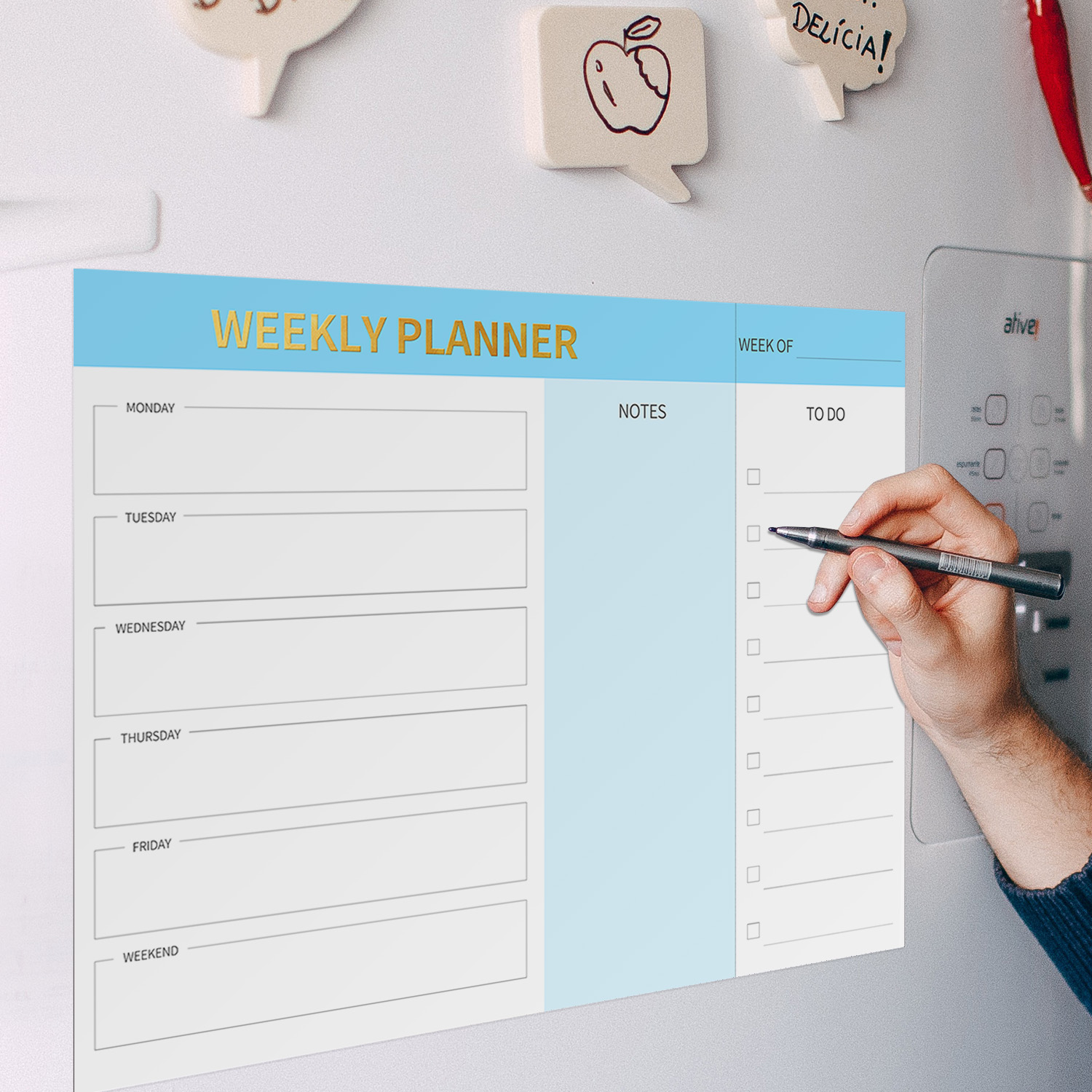 Magnetic Weekly Planner Fridge - Magnetic Letter Board recension och pris