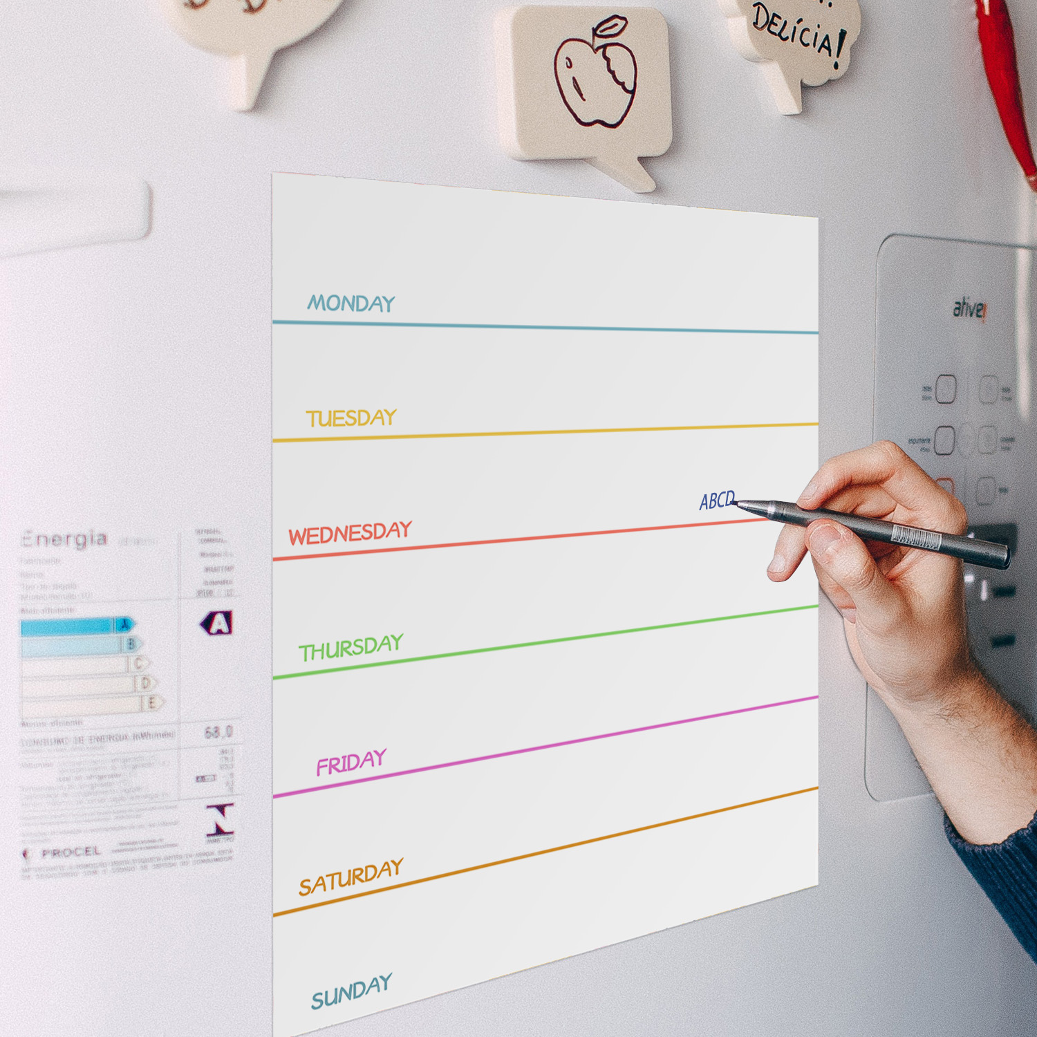 Magnetic Weekly Planner Fridge - Magnetic Letter Board recension och pris