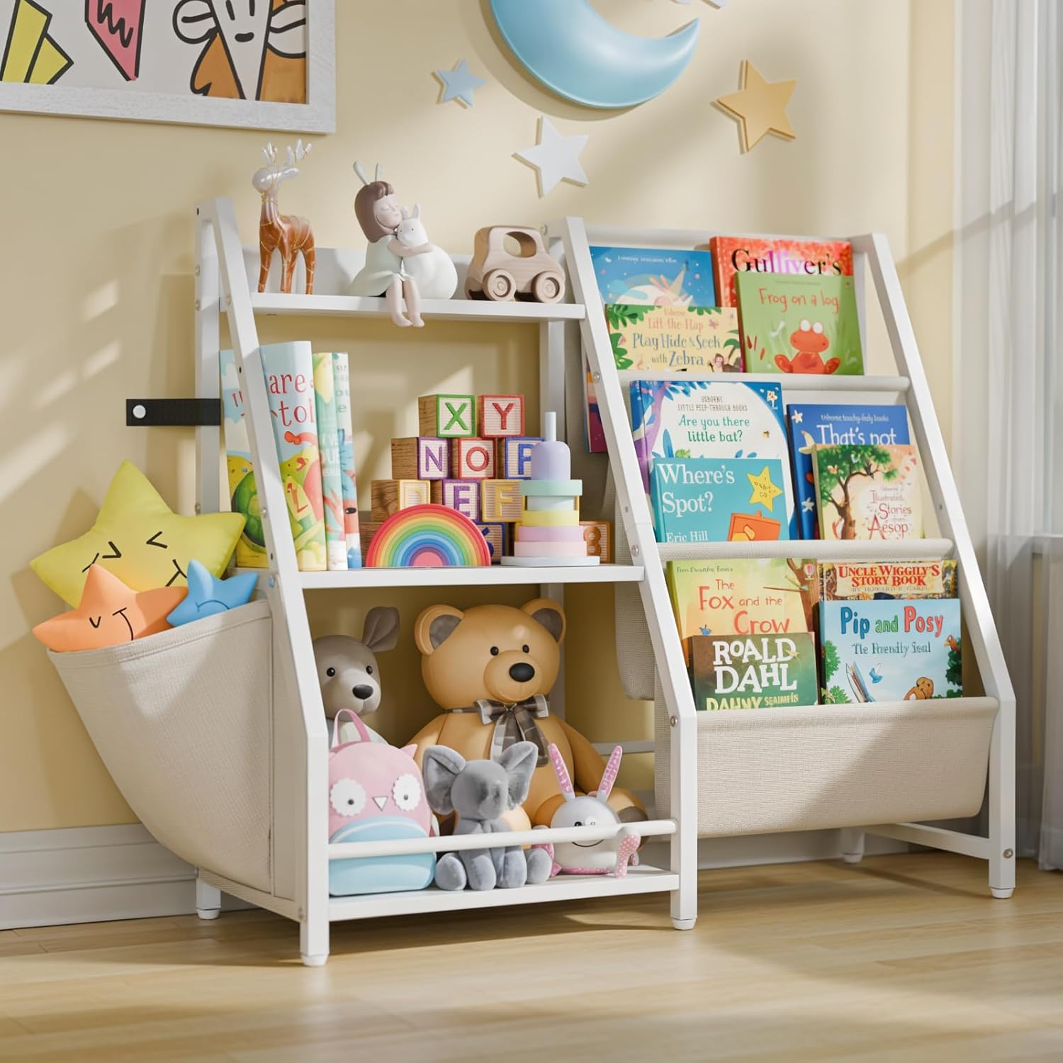 3 Tier Kids Bookshelf and Toy  - Montessori Shelf Toy recension och pris