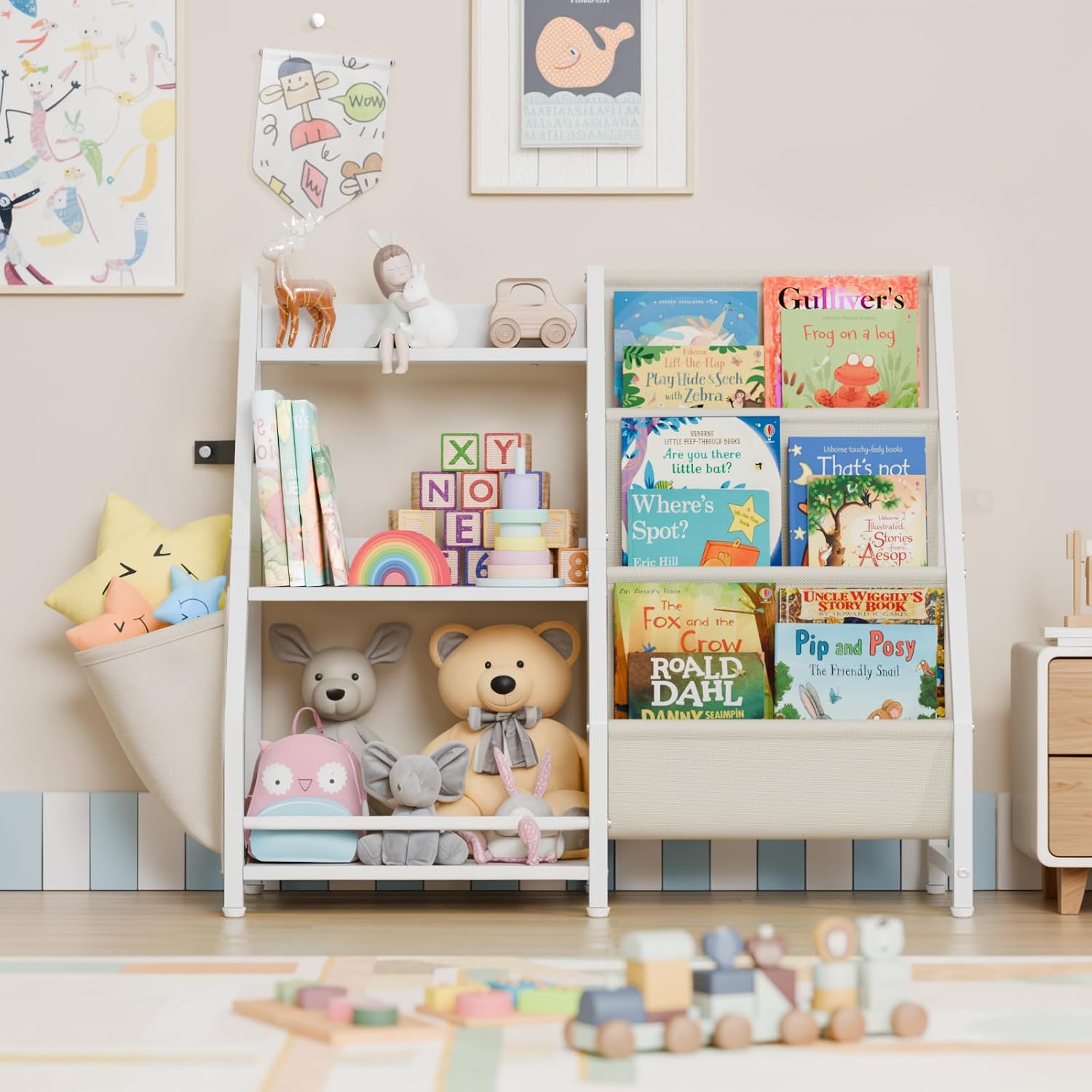 3 Tier Kids Bookshelf and Toy  - Montessori Shelf Toy recension och pris