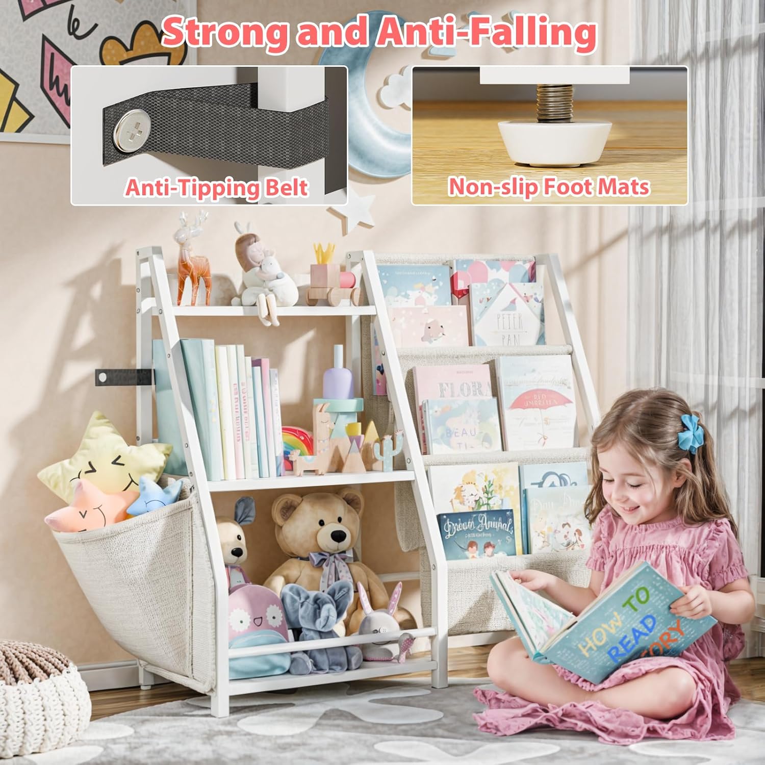 3 Tier Kids Bookshelf and Toy  - Montessori Shelf Toy recension och pris